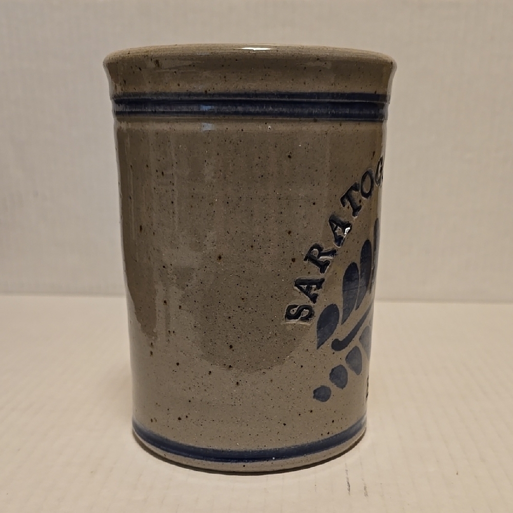 Saratoga Springs Pottery Crock / Vase / Utensil Holder - Picture 7 of 16